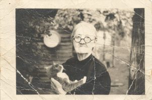 charity elizabeth goforth with a cat