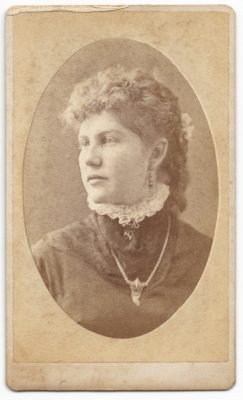 cdv of unknown woman taken at charles loops studio in milwaukee wisconsin