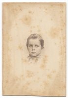 cdv of an unknown young boy taken at h s brown studio in milwaukee wisconsin