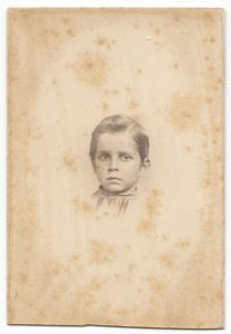 cdv of an unknown young boy taken at h s brown studio in milwaukee wisconsin