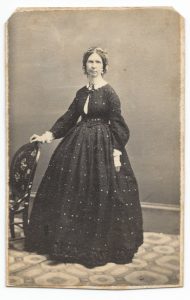 cdv of unknown woman taken at lydston photography studios in milwaukee wisconsin